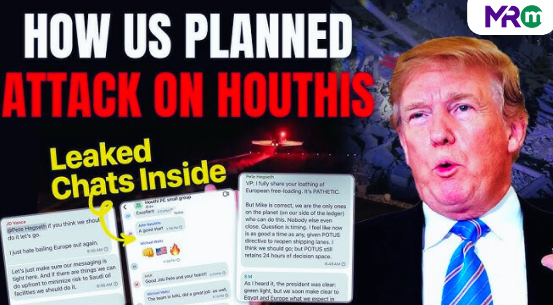 Pete Hegseth Yemen Airstrike Signal Chat Leak: Leaked chats showing Pete Hegseth and others discussing the US airstrike plans on Houthi rebels in Yemen, with Donald Trump featured in the background